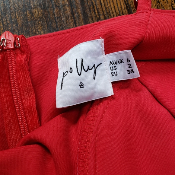 US4/ Princess Polly Novella mini red bustier balconette dress - Picture 10 of 12